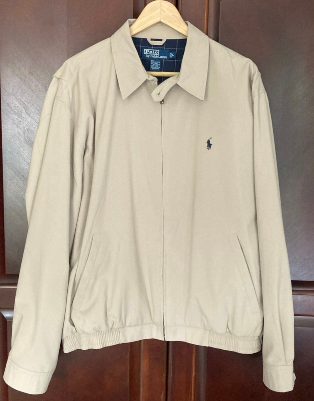Polo Ralph Lauren-Vintage Quiet Luxury Preppy Minimalist Khaki Bi-Swing Jacket-L